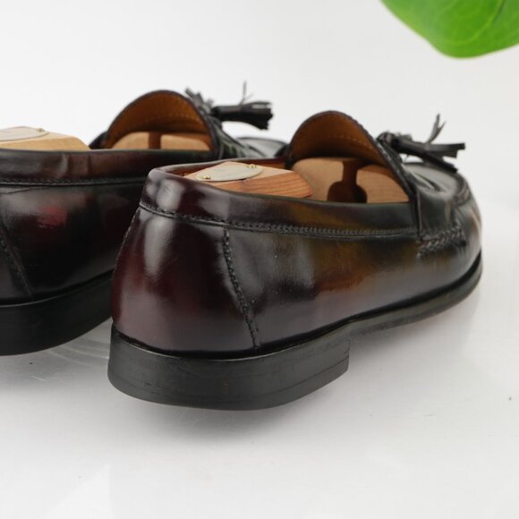 Cole Haan Mens Pinch Tassel Loafer Size 9.5 D Burgundy Moc Slip On Dress Shoe - Picture 4 of 12